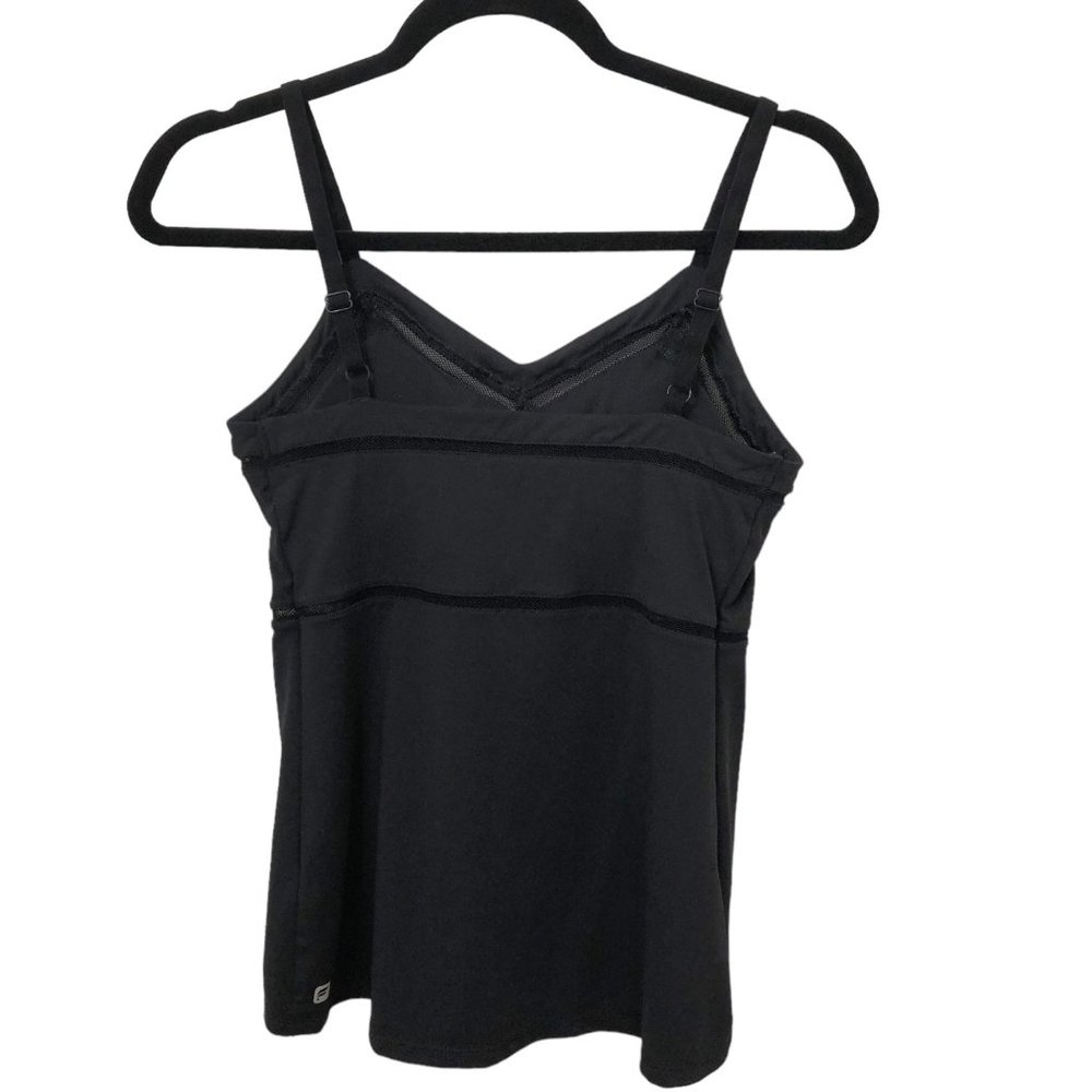 Fabletics Solid Black V-Neck Adjustable Straps Me… - image 3